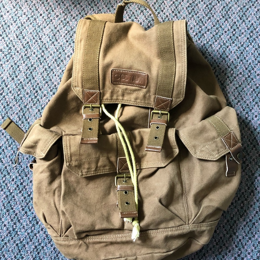 back to school brown backpack